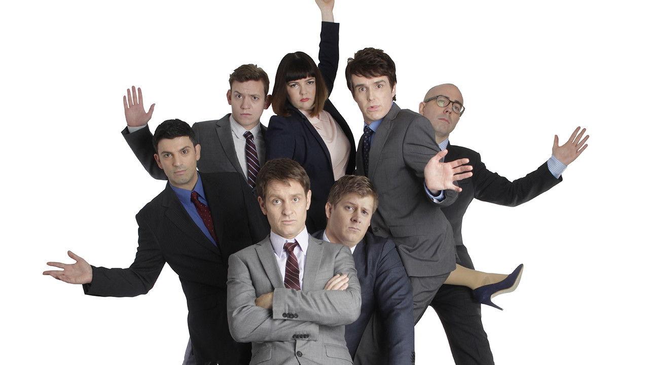 The Chaser's Media Circus backdrop