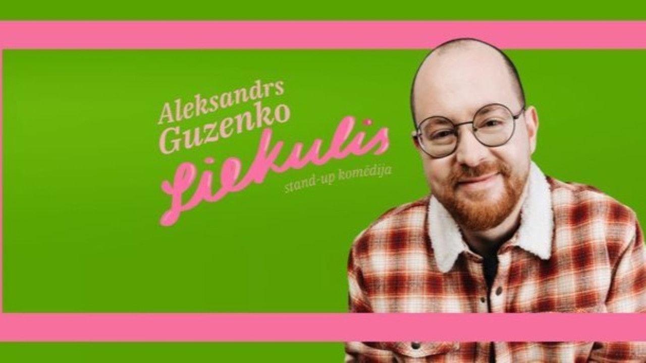 Liekulis. Aleksandra Guzenko stand-up izrāde backdrop
