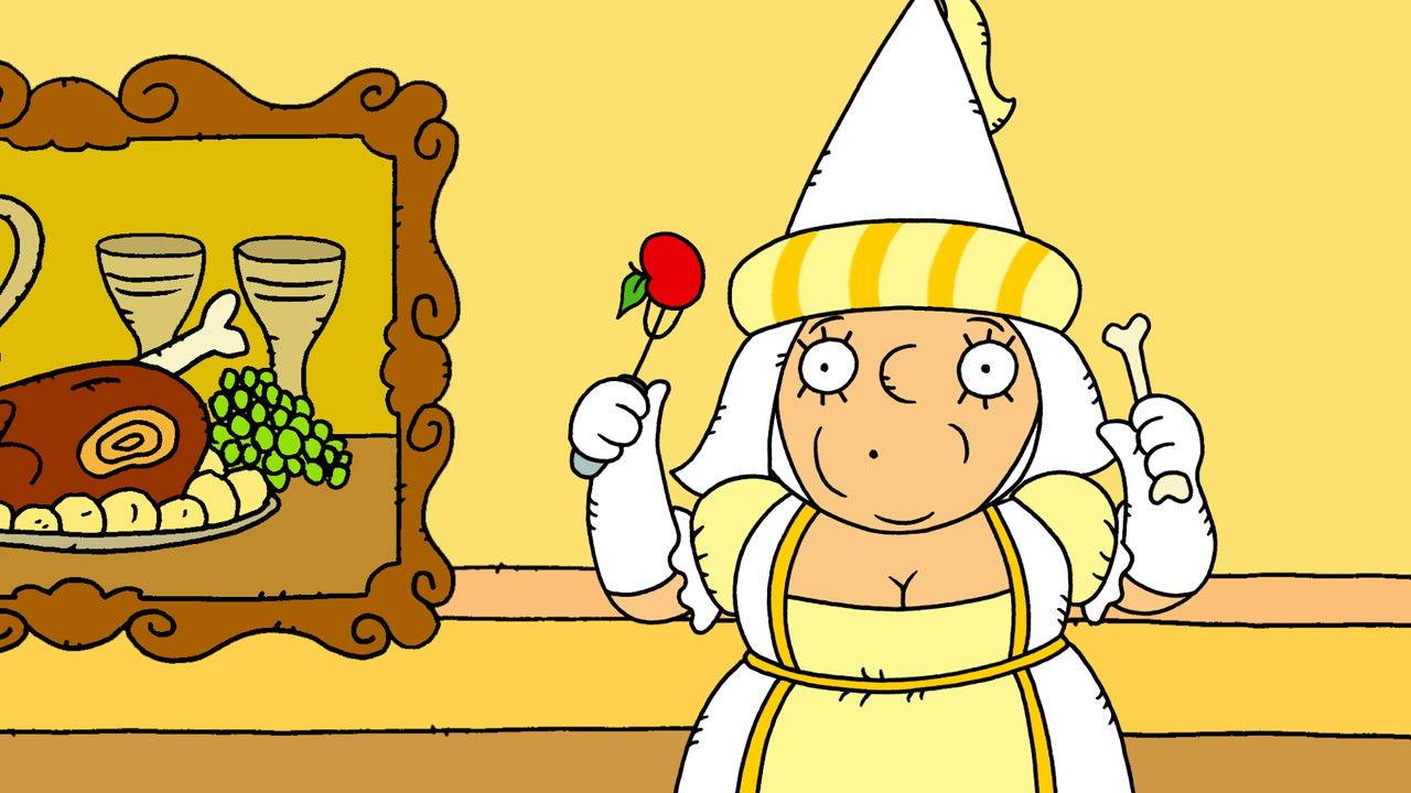 Bílá paní na hlídání backdrop