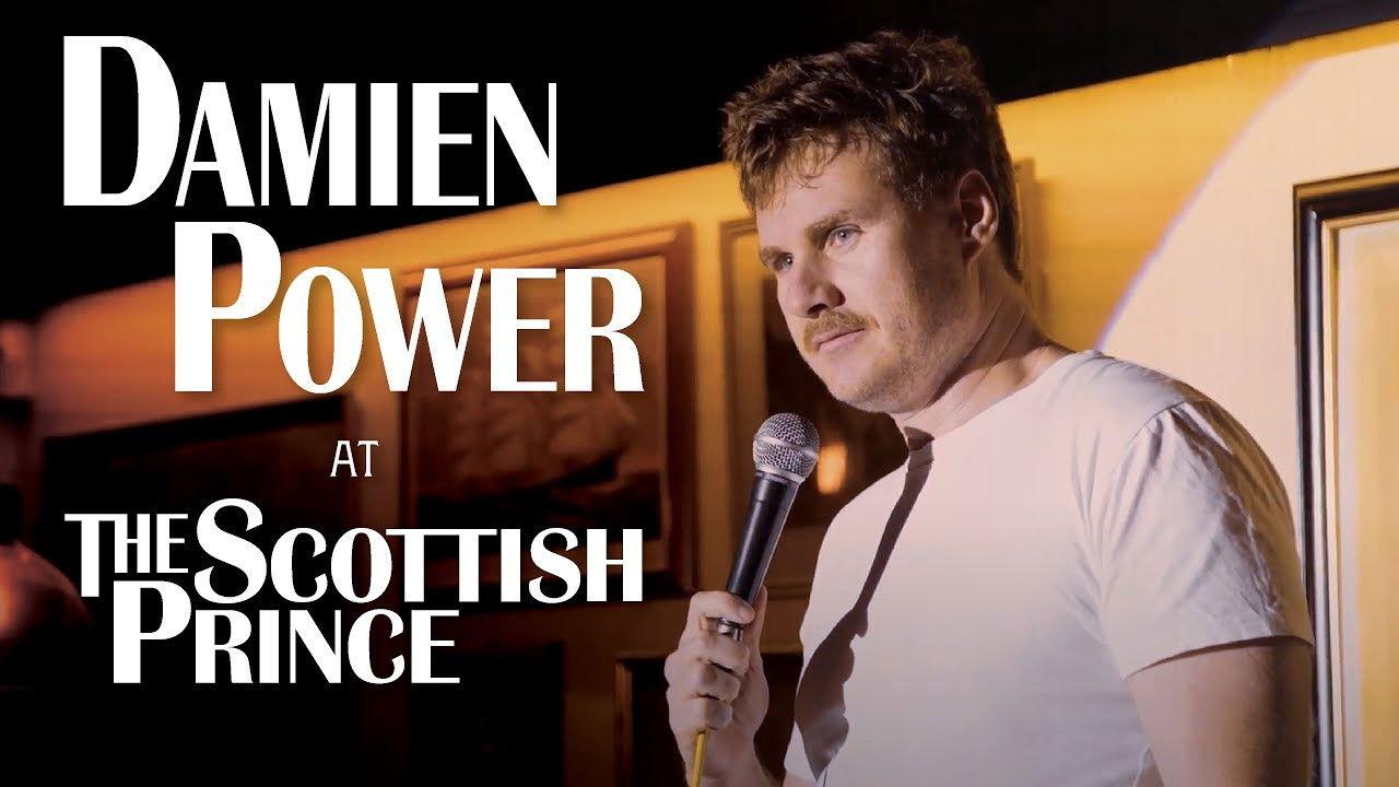 Damien Power at The Scottish Prince backdrop