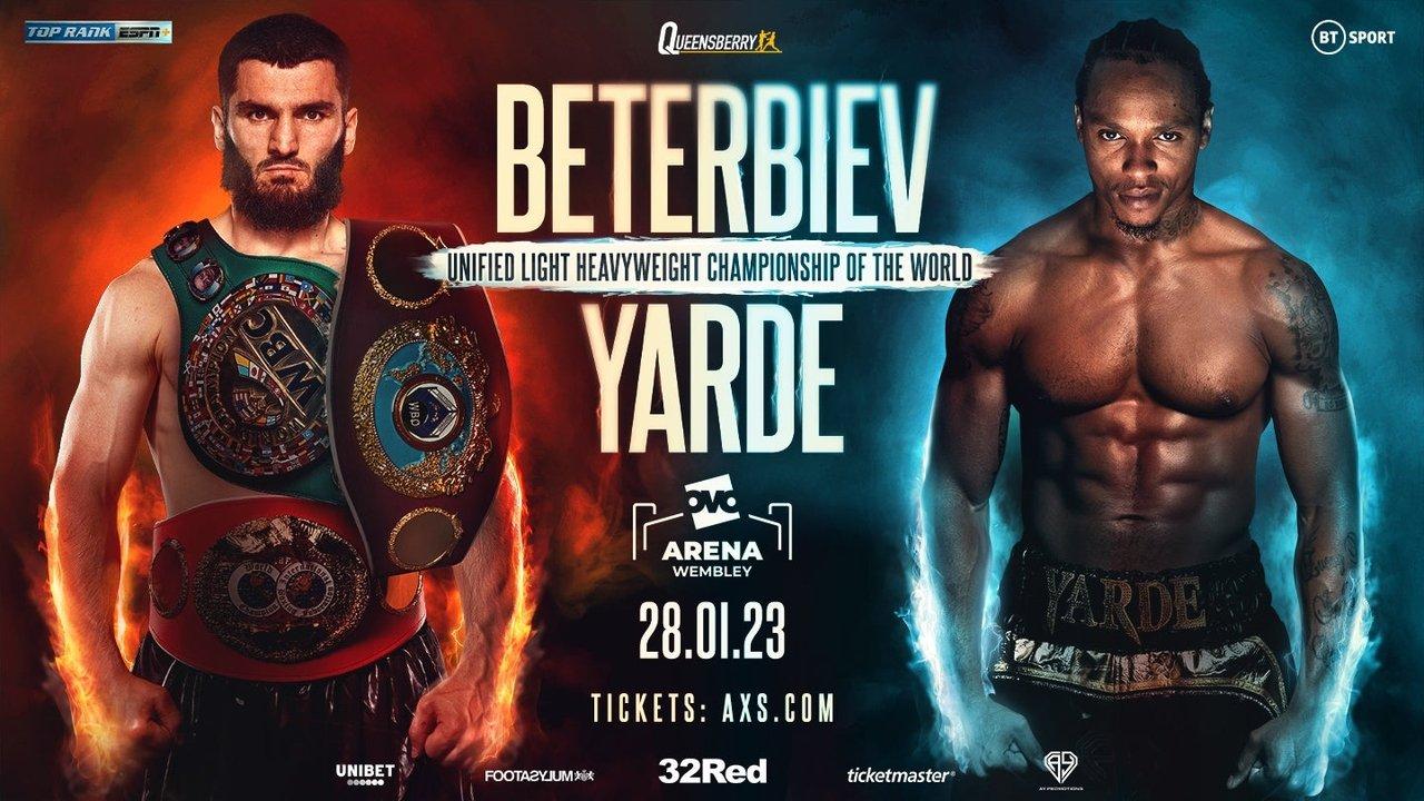 Artur Beterbiev vs. Anthony Yarde backdrop