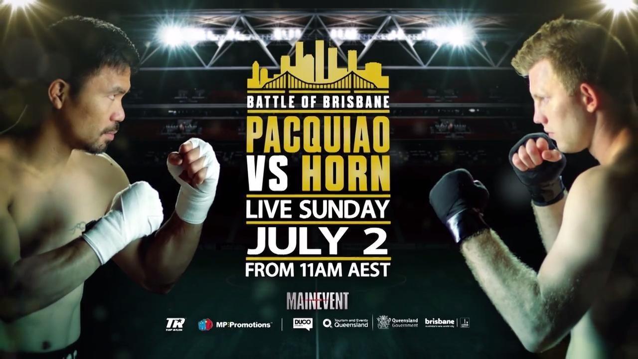 Manny Pacquiao vs. Jeff Horn backdrop