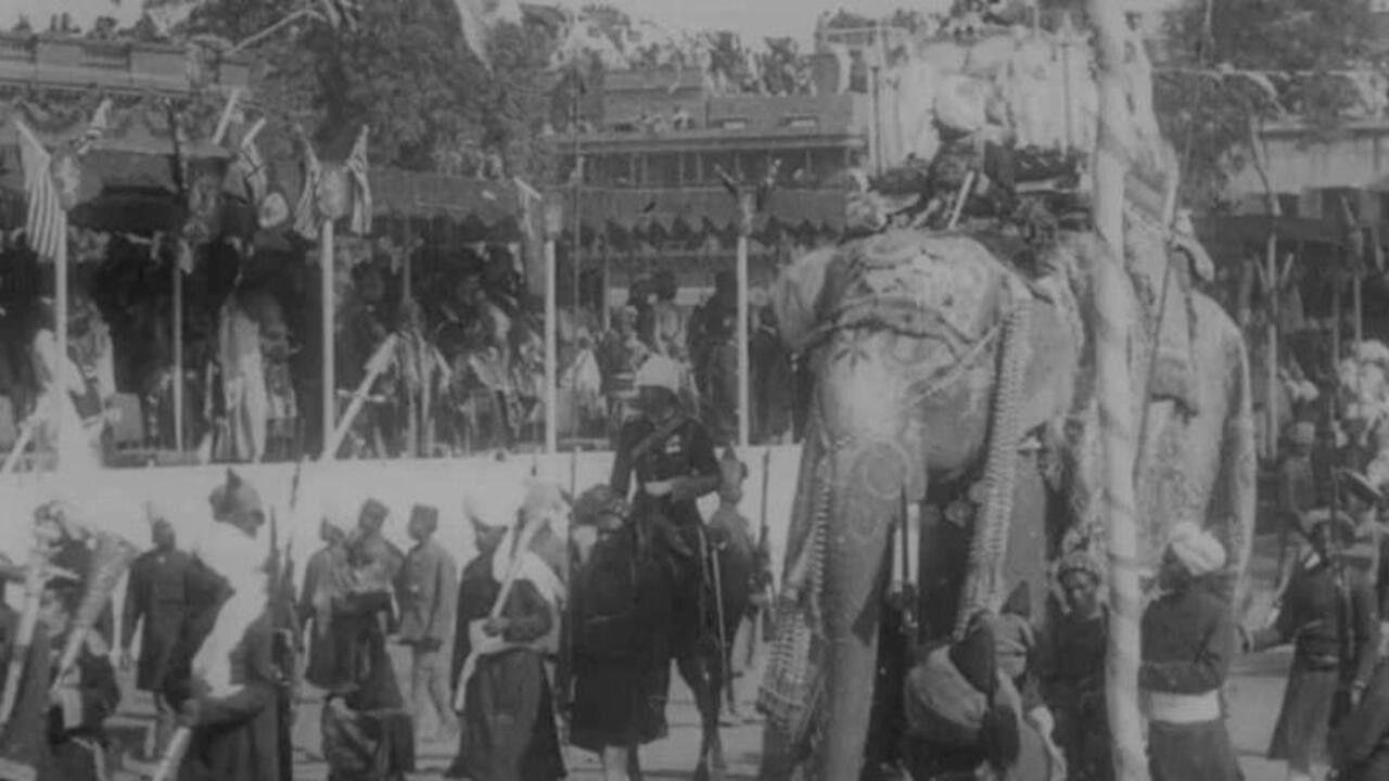 State Entry into Delhi of Lord Curzon, the Viceroy backdrop