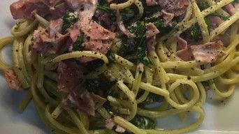 The Curry Cookbook episode 8 Spinach and Ham with Cream Cheese Linguini