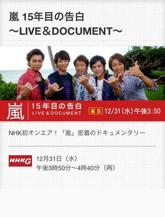嵐 LIVE & DOCUMENT ～15年目の告白～ film afişi