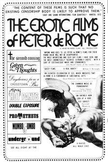 The Erotic Films of Peter De Rome film afişi