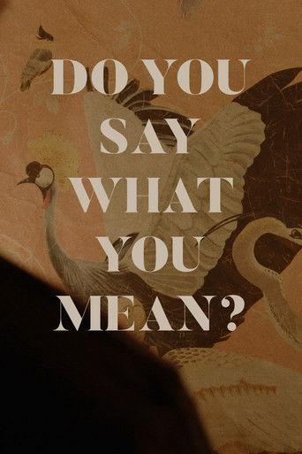 Do You Say What You Mean? film afişi