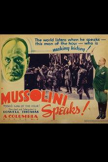 Mussolini Speaks film afişi