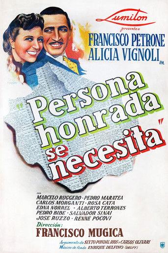 Persona honrada se necesita film afişi