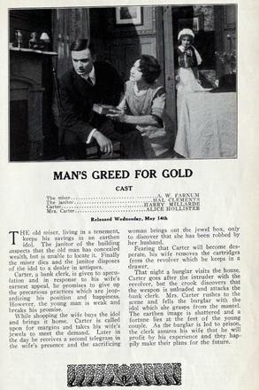 Man's Greed for Gold film afişi