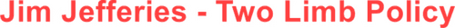 Jim Jefferies: Two Limb Policy logo