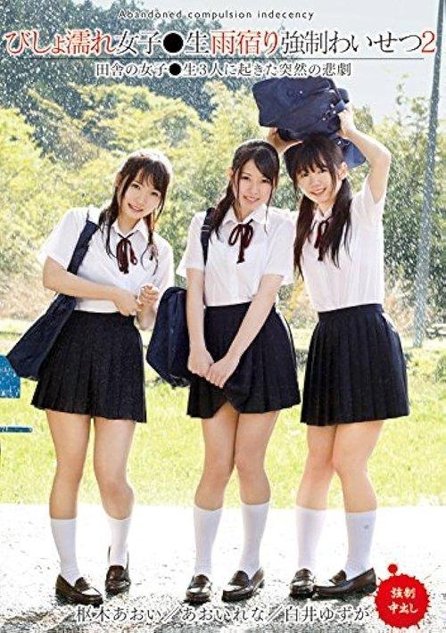 T28-537 Dripping Wet Girls Are Taking Shelter From The Rain And Receiving Sexual Harassment 2 film afişi