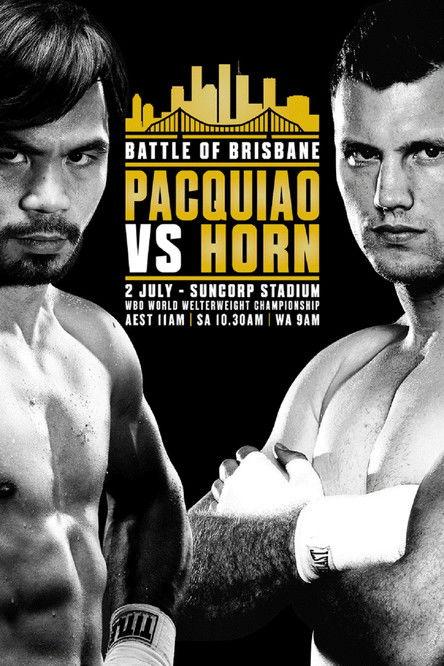 Manny Pacquiao vs. Jeff Horn film afişi