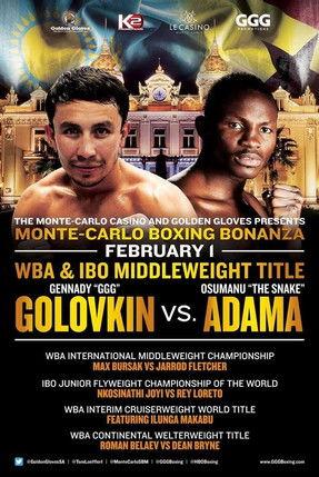 Gennady Golovkin vs. Osumanu Adama film afişi