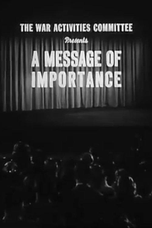 A Message of Importance film afişi