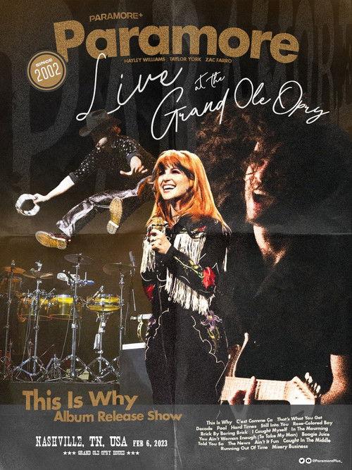 Paramore: Live at the Grand Ole Opry film afişi