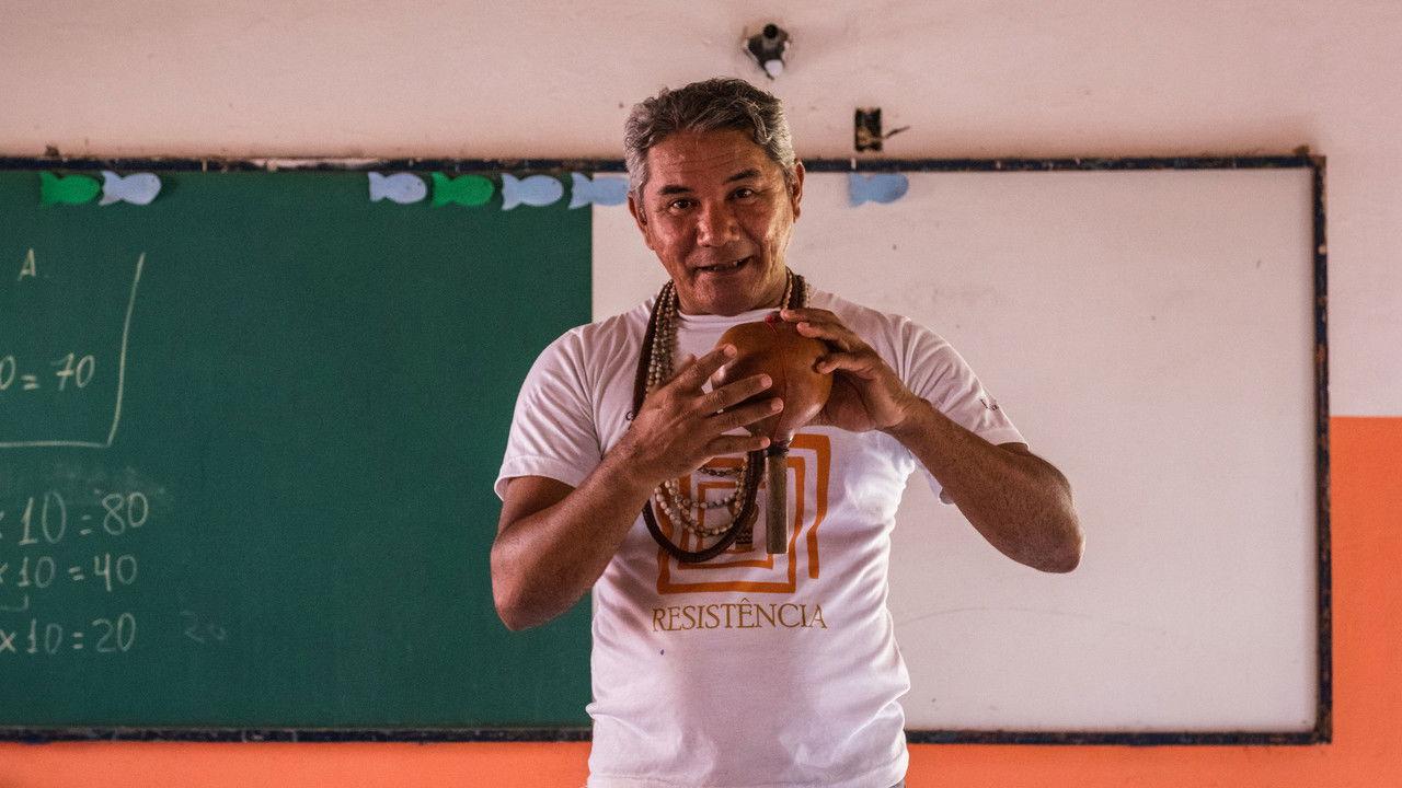 Antes do livro didático, o cocar backdrop