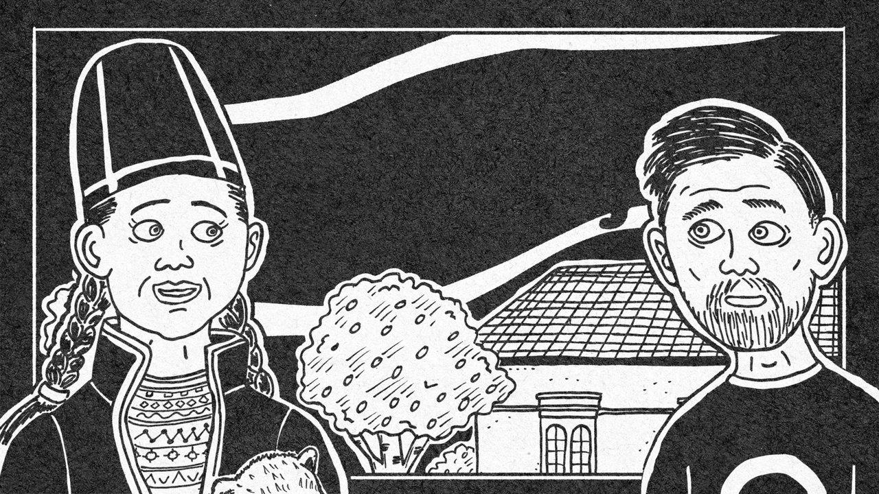 Serietecknaren som gick på begravning backdrop