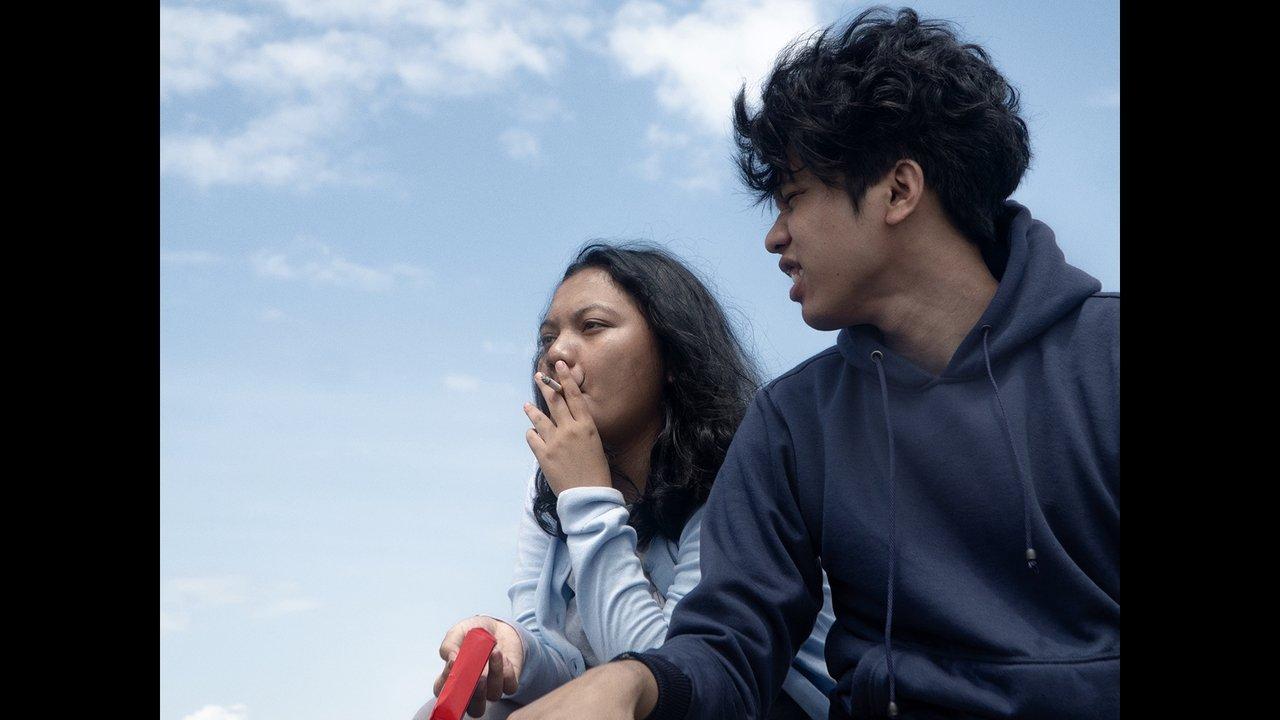 Burning Blue backdrop