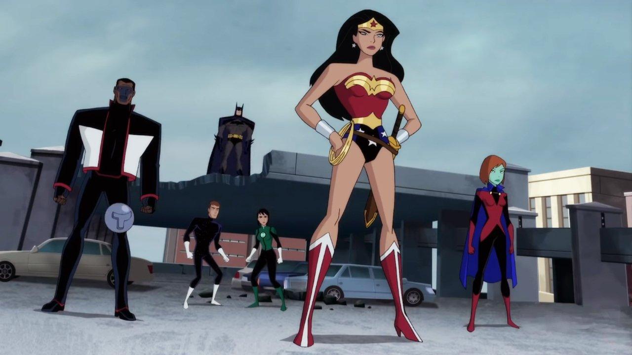Justice League vs. the Fatal Five backdrop