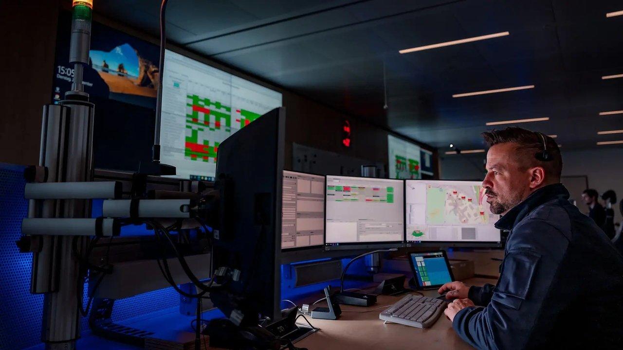 Fire after lightning strike