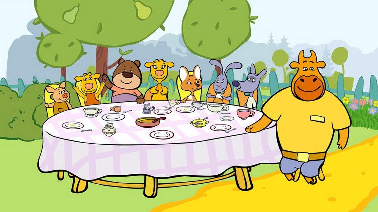 Оранжевая корова backdrop