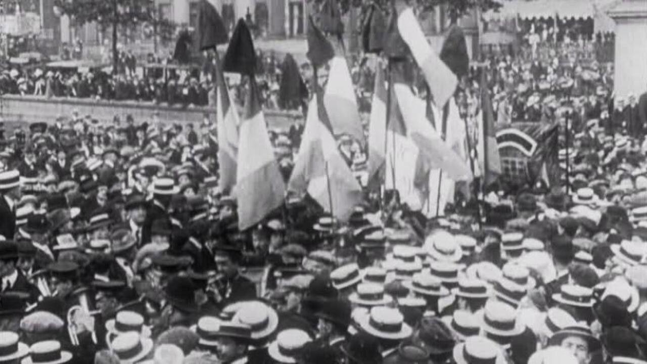 Trafalgar Square Riot backdrop