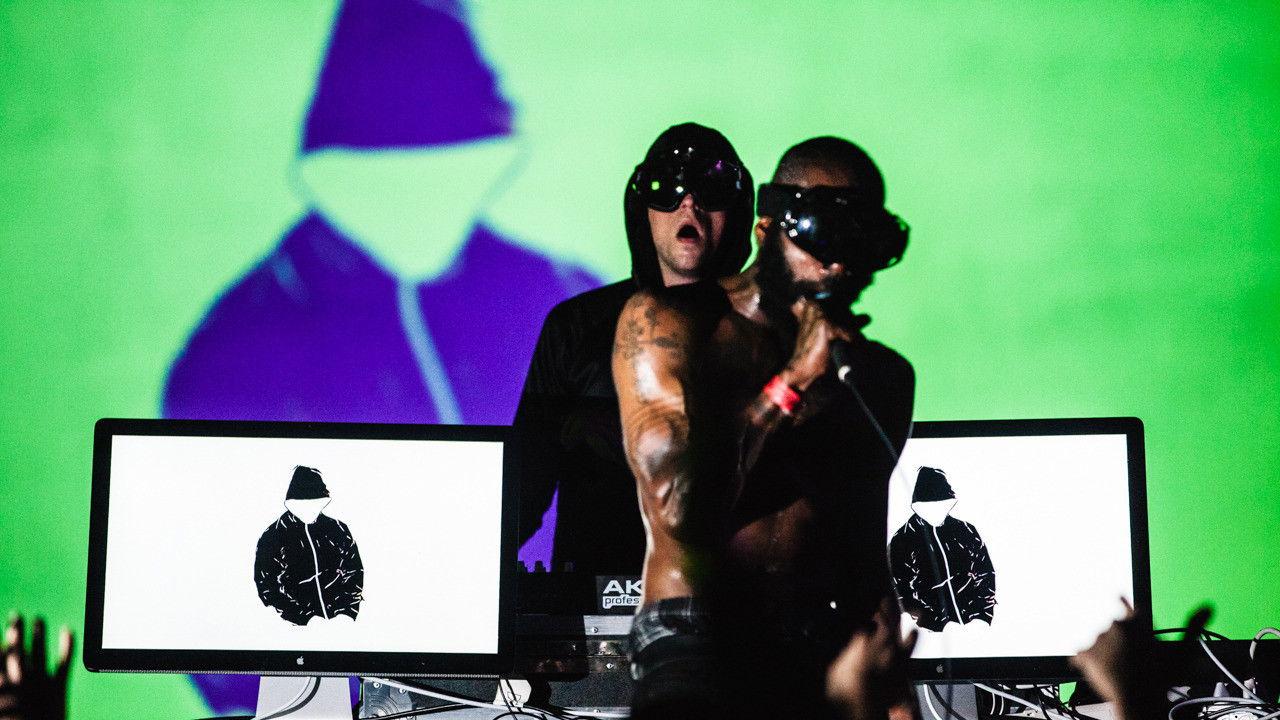 Death Grips: Ray-Ban x Boiler Room 001 | SXSW Warehouse Broadcast Live Set backdrop