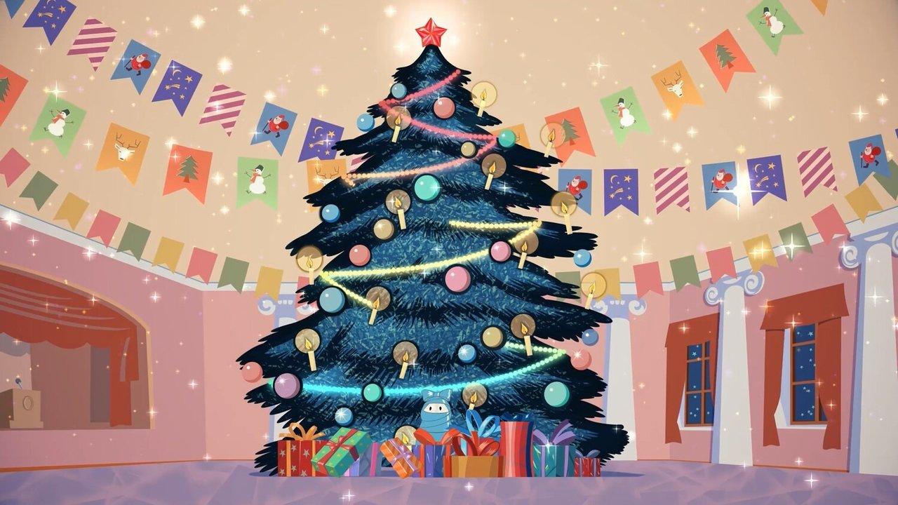 Umka at the Holiday Tree backdrop