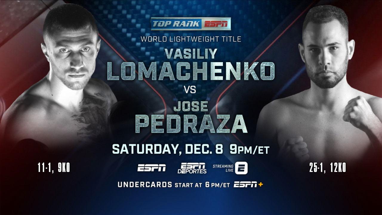Vasyl Lomachenko vs. Jose Pedraza backdrop