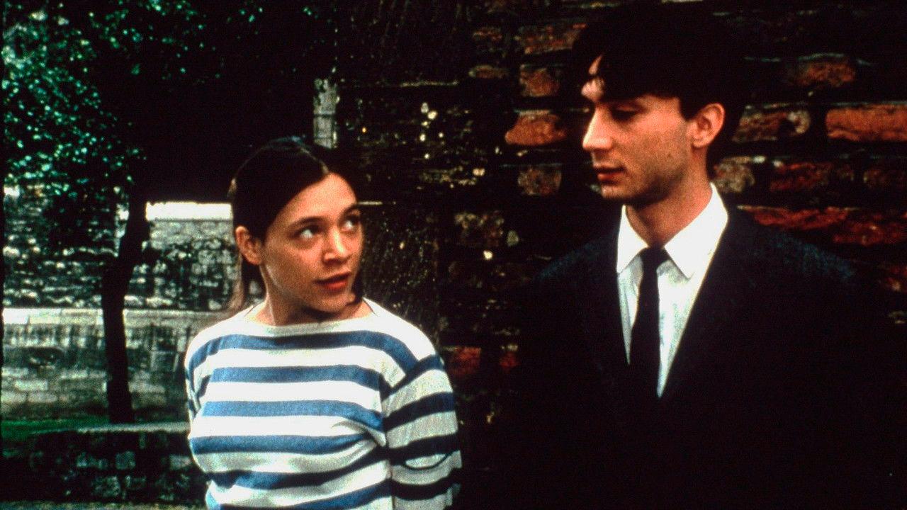 Portrait of a Young Girl at the End of the 60s in Brussels backdrop
