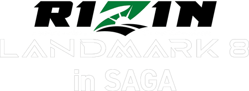 RIZIN LANDMARK 8 in SAGA logo