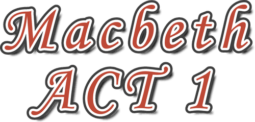 Macbeth Act 1 logo