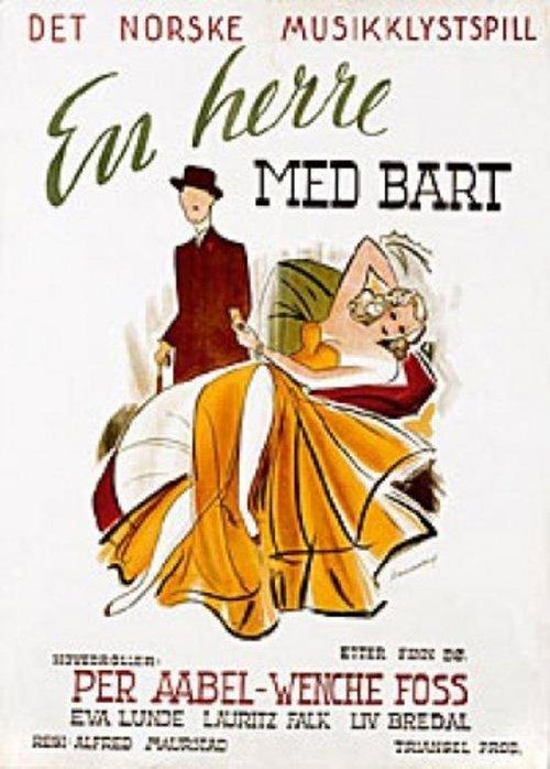 En herre med bart film afişi