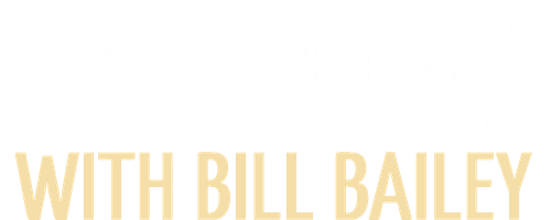 Baboons with Bill Bailey logo