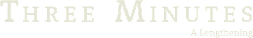 Three Minutes: A Lengthening logo