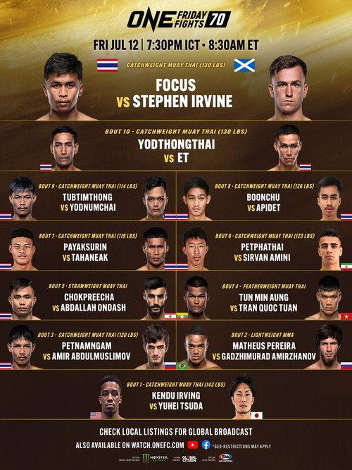 ONE Friday Fights 70: Focus vs. Irvine film afişi